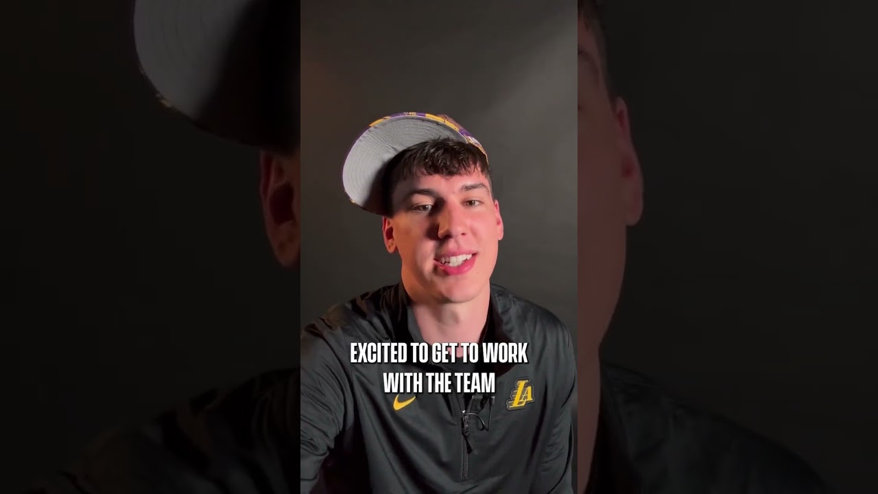 Jake LaRavia with a message for Laker Nation 💜