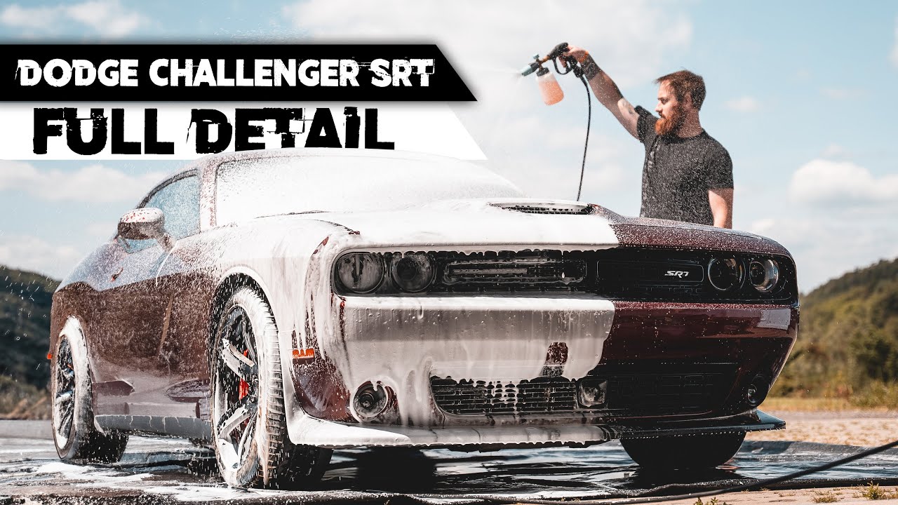 DODGE Challenger SRT FULL DETAIL Carwash // ASMR  #fulldetailvideo  #deepclean #autodetailing