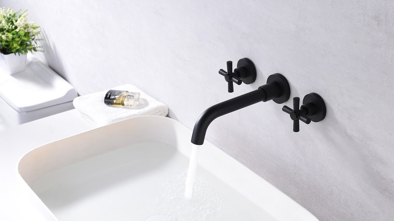 How to install SUMERAIN S1386 two cross handle bathroom faucet?
