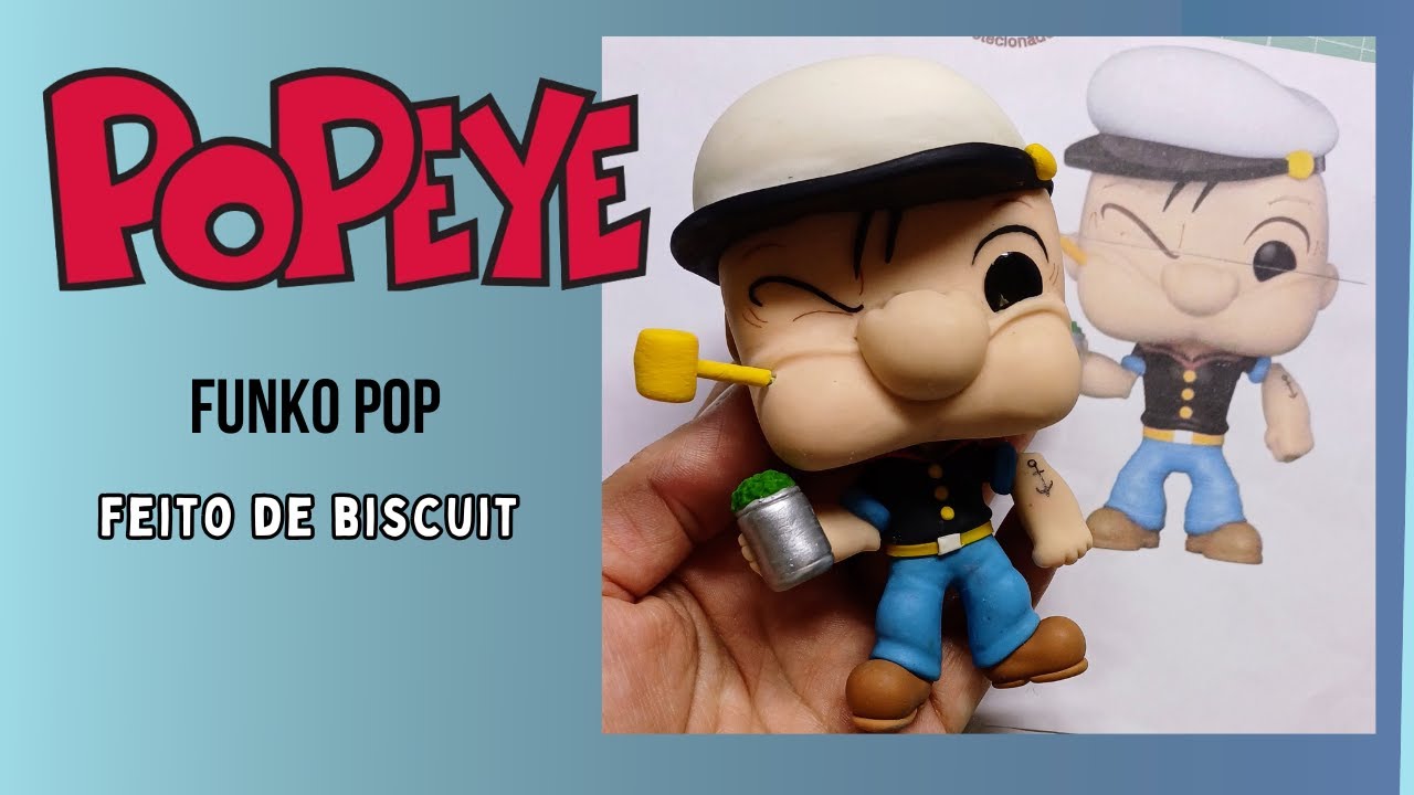 Popeye Funko Pop feito de biscuit