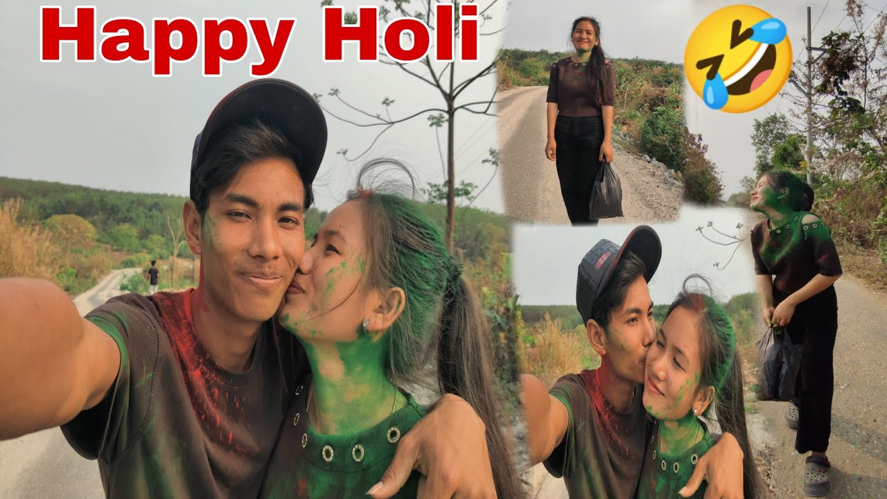 Happy Holi || Holi with gf || Girlfriend ke saath Holi manaya ❤️ (Holi special vlog) // Couple vlog