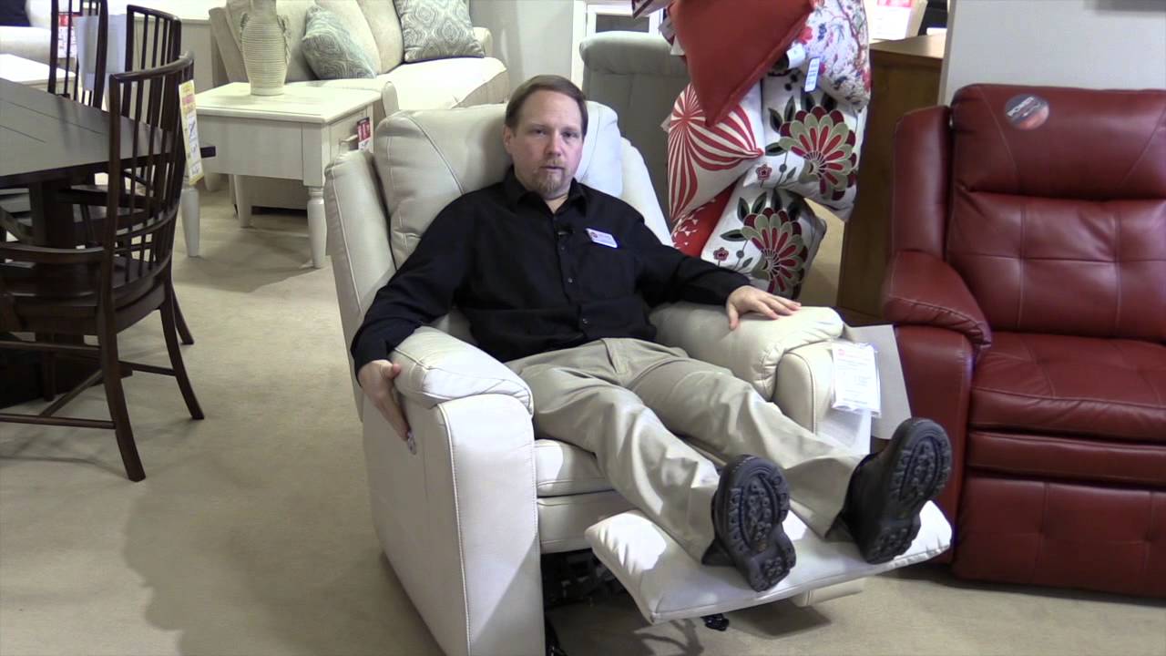 Rocker Recliner Leather Chair by Souther Motion Hudson's Furniture Pinellas Park FL