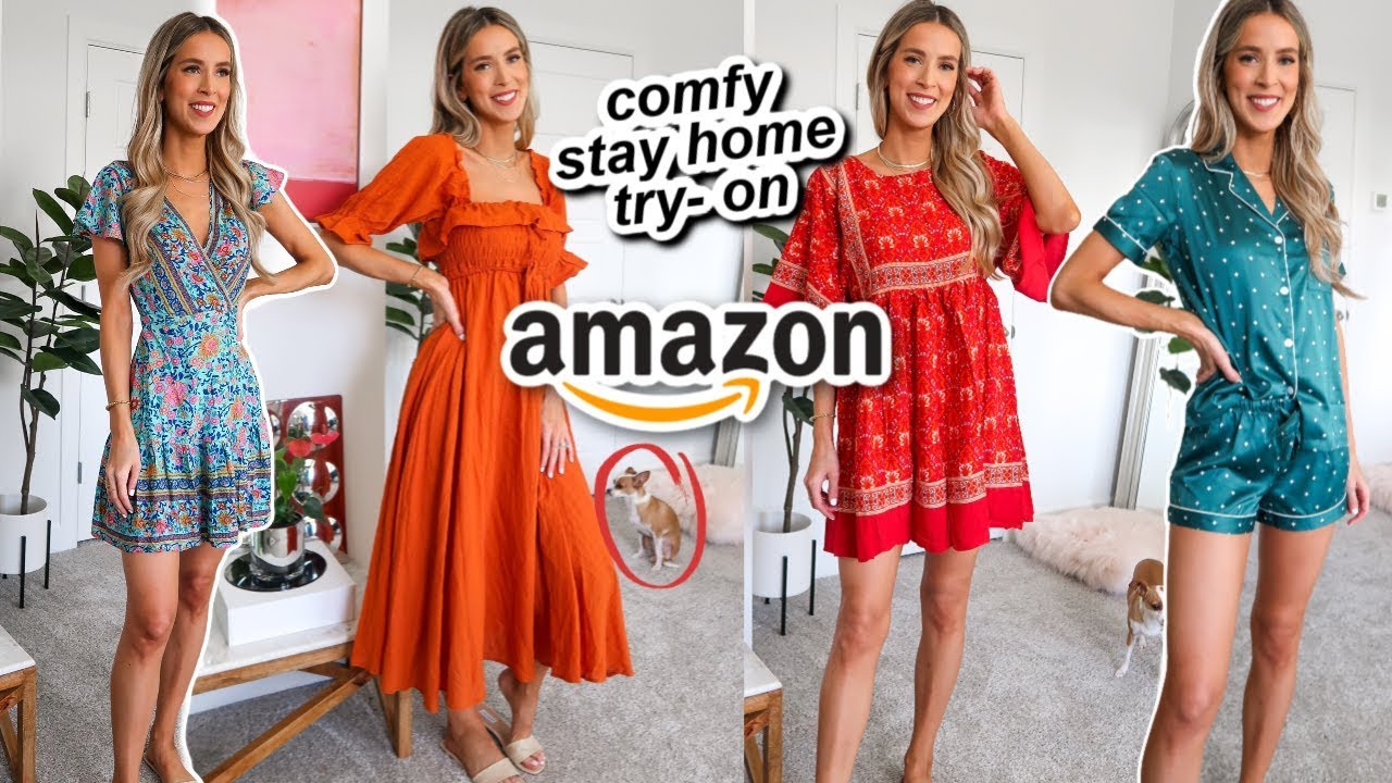 AMAZON SPRING TRY ON UNDER $35 | COMFY DRESSES + CUTEST PJS | leighannsays