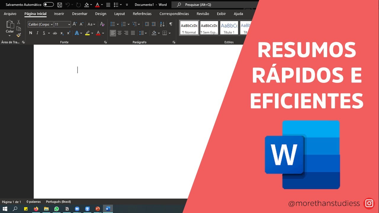 Como fazer RESUMOS &Uacute;TEIS E R&Aacute;PIDOS no WORD!