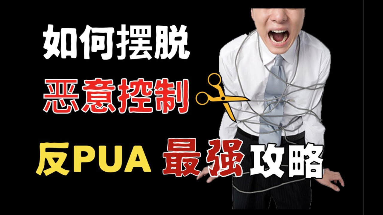 【反控制人心】反PUA—最强攻略！教你如何摆脱恶意控制！ anti pua自救手册