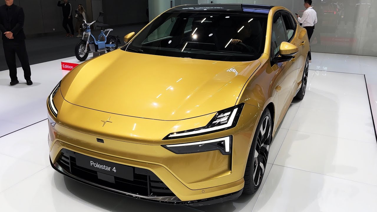 2024 Polestar 4 Golden, интерьер и экстерьер 4K