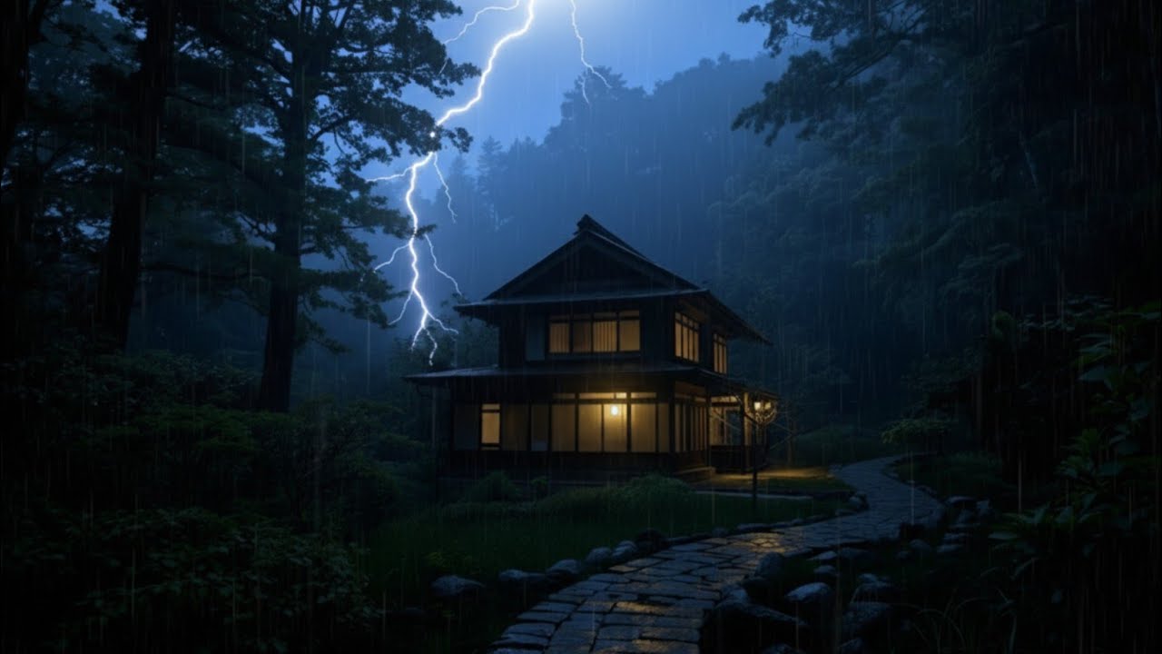 HEAVY RAIN AND THUNDER SOUNDS – Powerful Storm Ambience for Sleeping