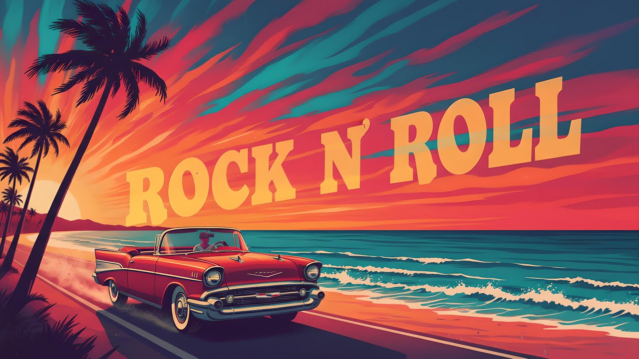 1950s Rock & Roll Retro Pop Vibes – Coastal Sunset Drive Playlist