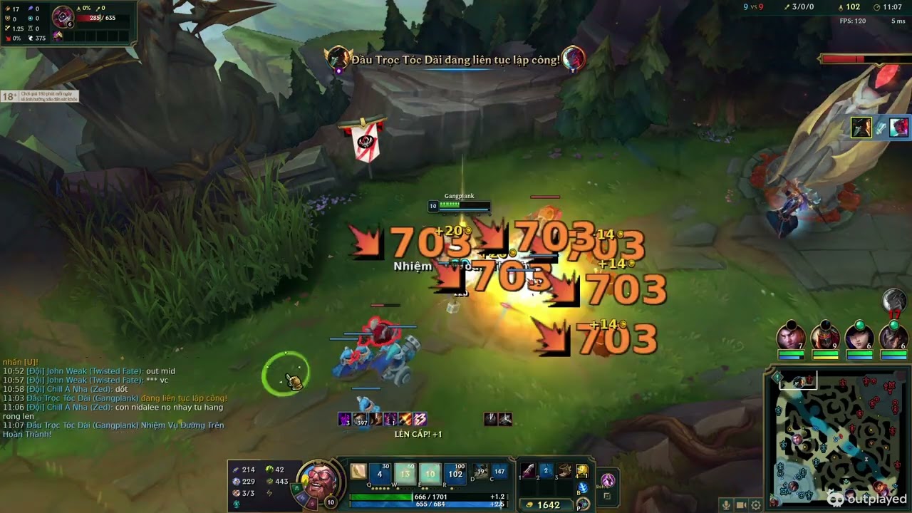 Gangplank vs yone carry cực căng