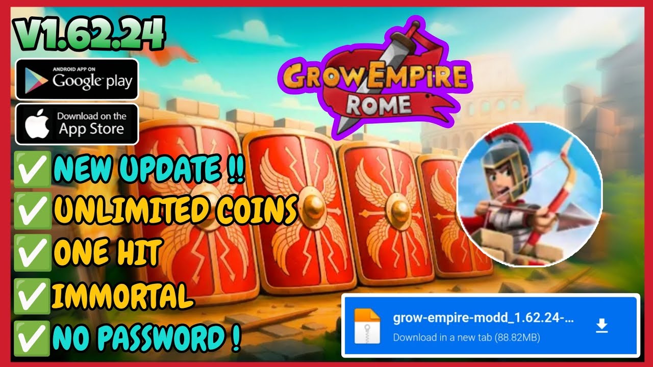 Grow Empire Rome Mod Menu v1.62.24 | Grow Empire Rome Mod Apk v1.62.24 | Gameplay