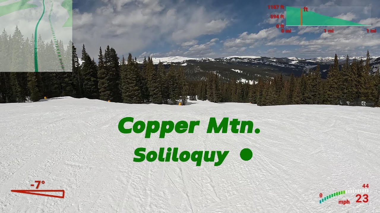 Copper Mountain - Soliloquy-a long beginner trail accessed via the American Flyer or Timberline lift