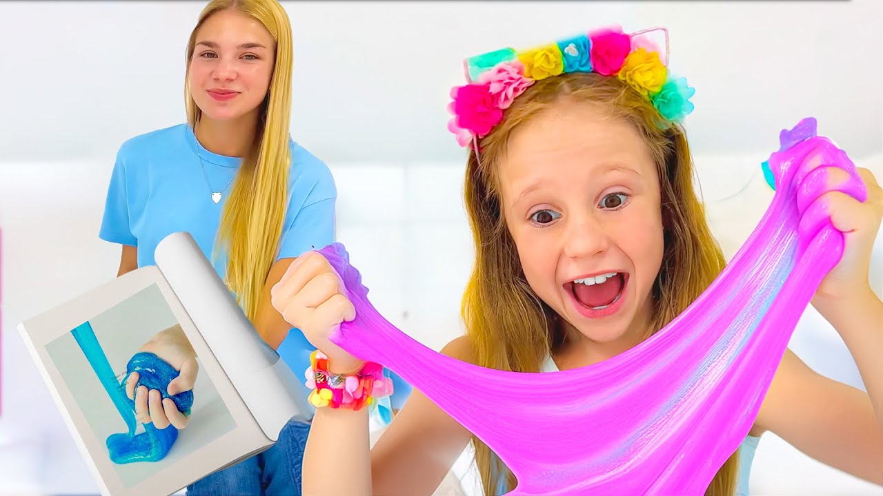 Nastya y sus amigos: &iexcl;Slime de colores brillantes! Experimento divertido