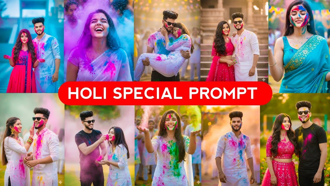 Holi Special Gemini Viral Prompt 💥 | AI Holi photo prompt | Google Gemini Photo Editing Kaise Kare |