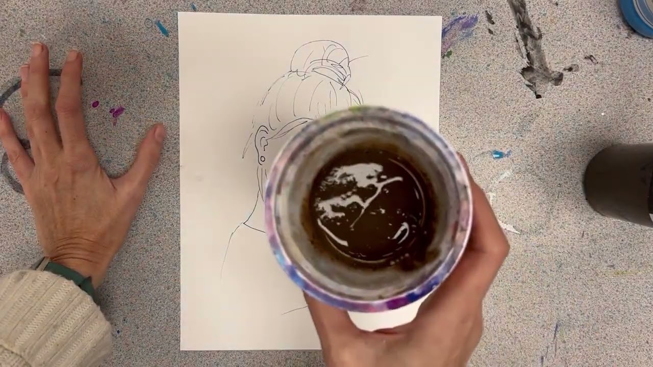 REDO! Experimental art - Paint splash portrait part 1