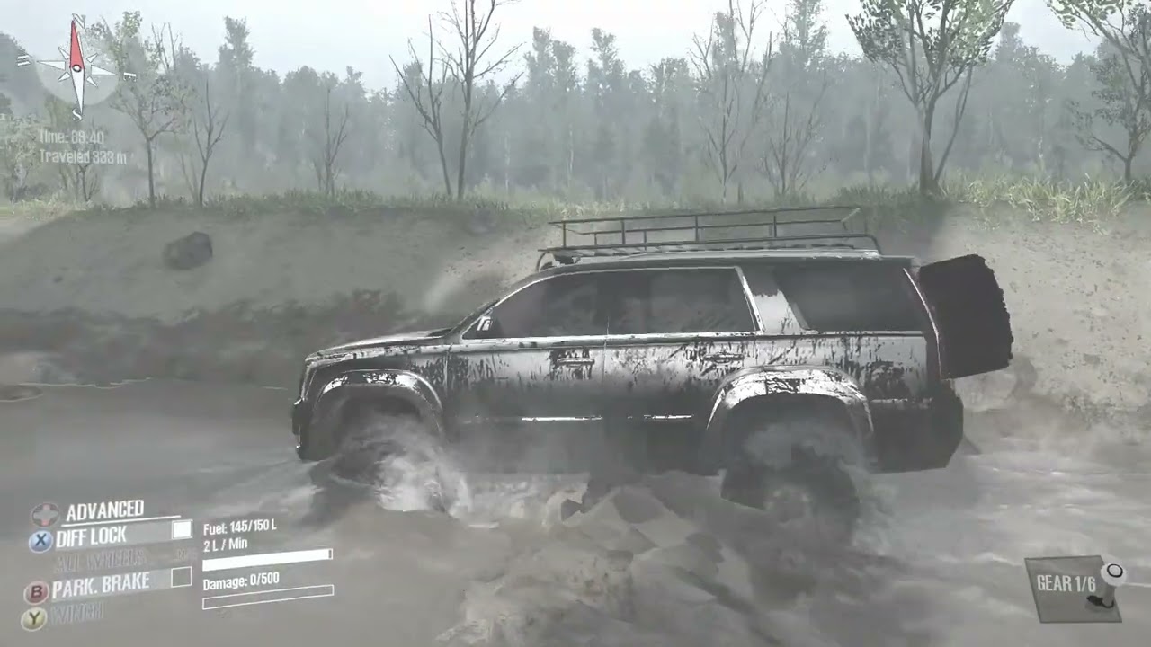 Mud Bogging in a Cadillac - Mudrunner