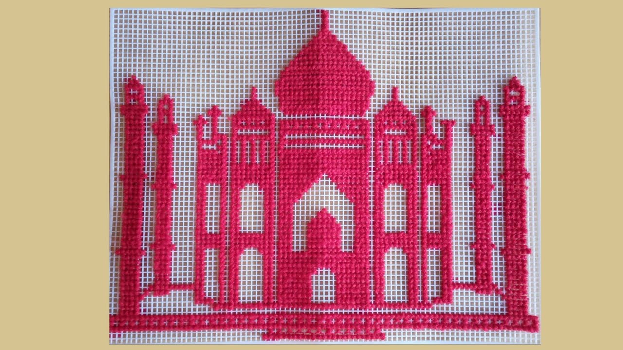 How To Make Taj Mahal on Plastic Net Canvas