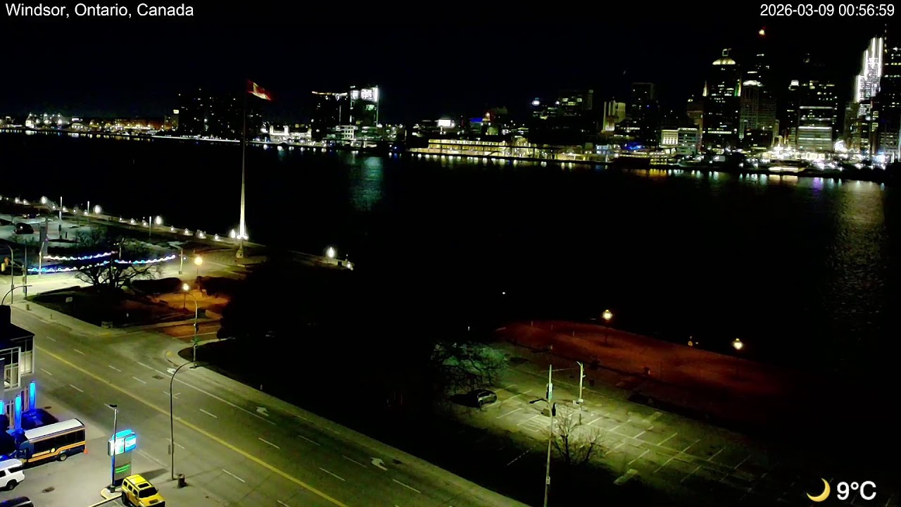 2026-03-08 Morning Segment - Detroit River Live Cam from Windsor, Ontario, Canada