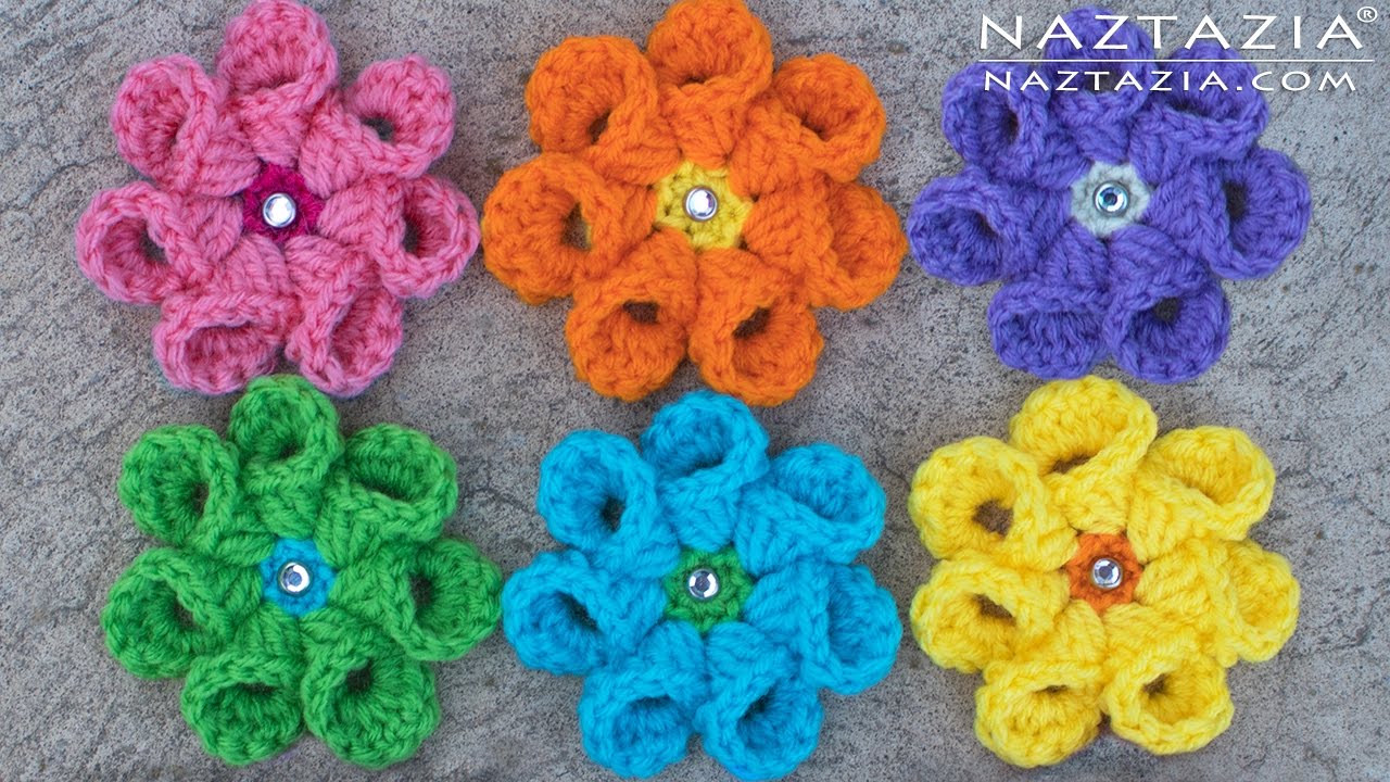 HOW to CROCHET BELL PETAL FLOWER - DIY Tutorial for Flowers Flor Flores