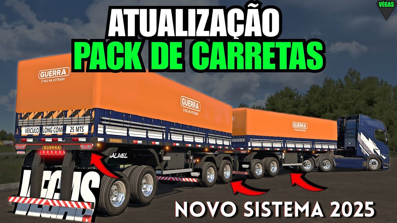 Atualiza&ccedil;&atilde;o pack de carretas guerra com muitos detalhes realistas - mods ets2
