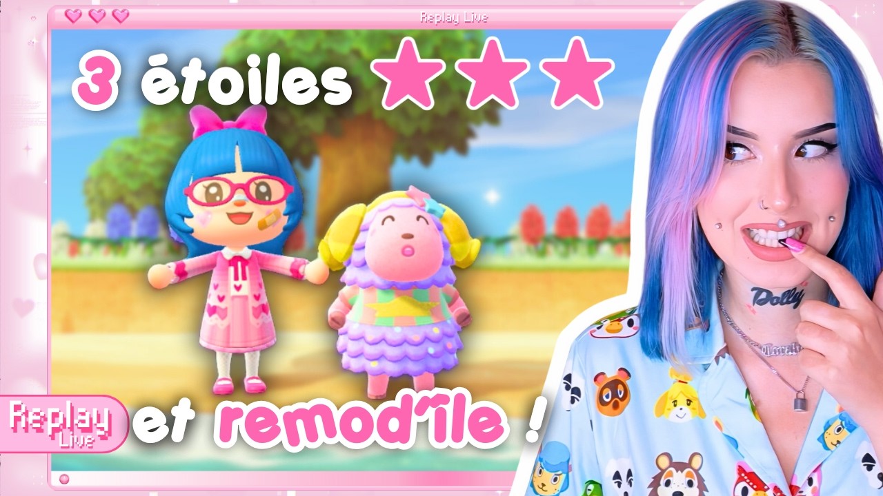 tous mes habitants, 3 étoiles, et remod'île ! ANIMAL CROSSING NEW HORIZONS |16/09/25 (Replay)