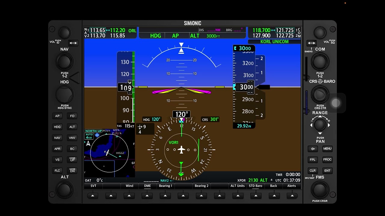 VOR position fix with Garmin G￼1000