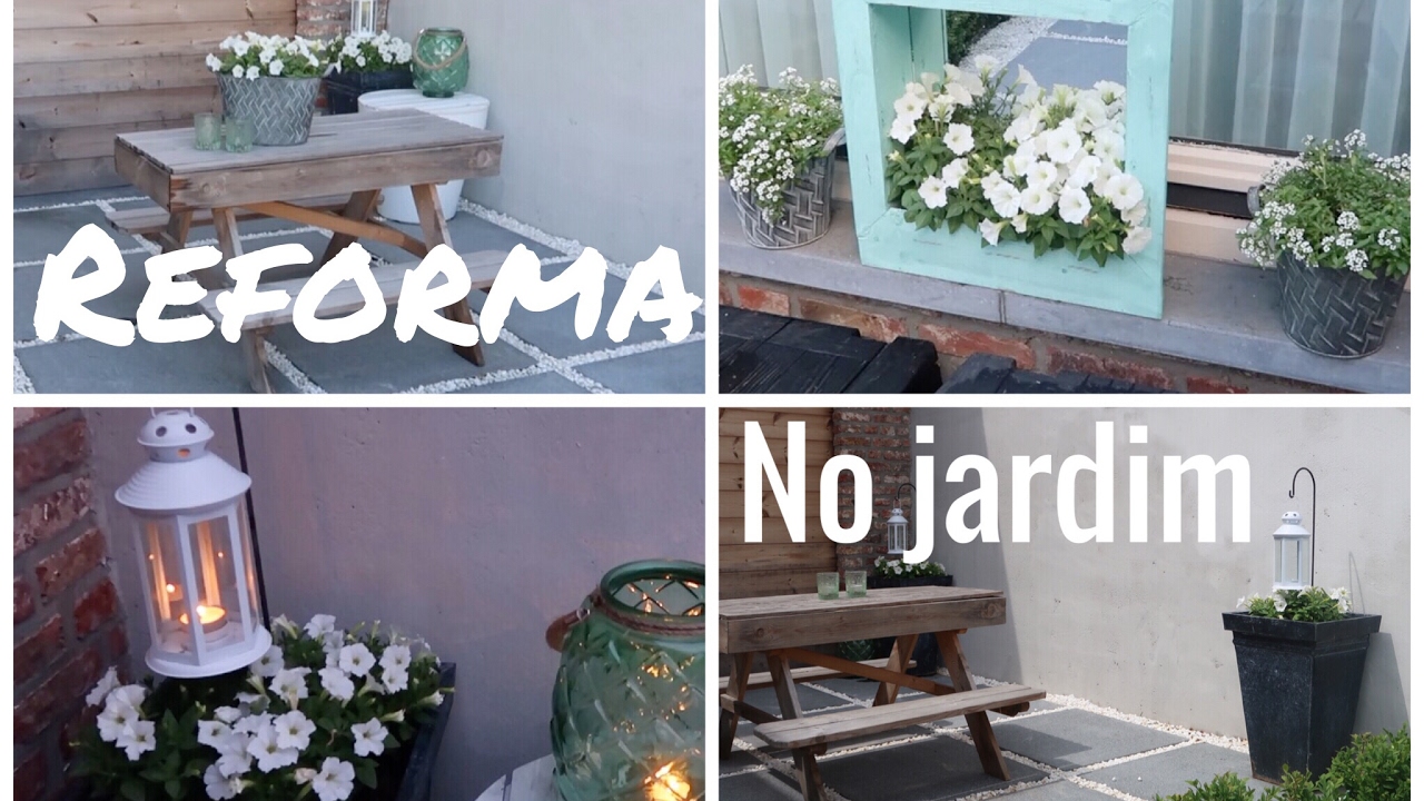 Reforma no jardim - antes e depois - decoração e organização - Bélgica