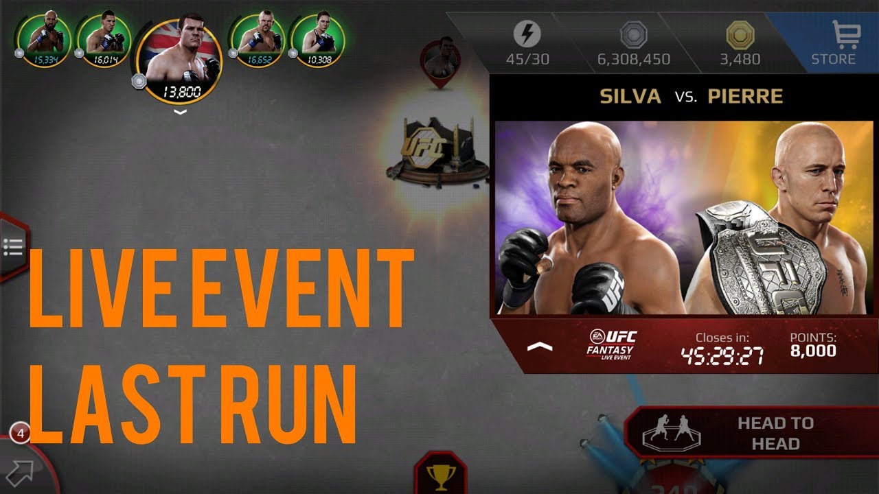 EA SPORTS UFC Mobile - Fantasy Live Event: Anderson Silva / Georges St-Pierre Live Event Last Run!