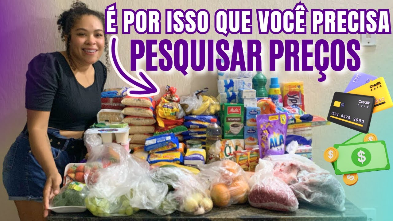 Como faço minhas compras com R$570? Mostrei quanto economizo com as pesquisas de mercado que faço.