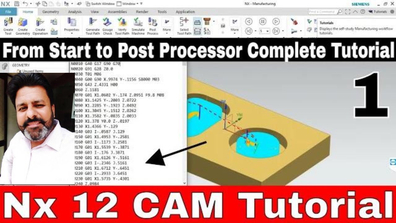 Siemens Nx 12 CAM tutorial | how to start Nx 12 programming tutorial | nx cam training