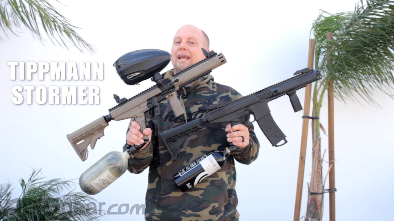 Пейнтбольный маркер Tippmann Stormer Elite Dual Fed — видео стрельбы