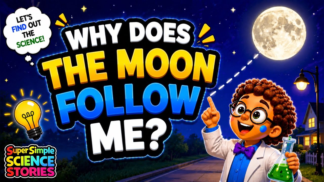 Why Does the Moon Follow Me? 🌙 | Science for kids and parents | Super Simple Science Stories