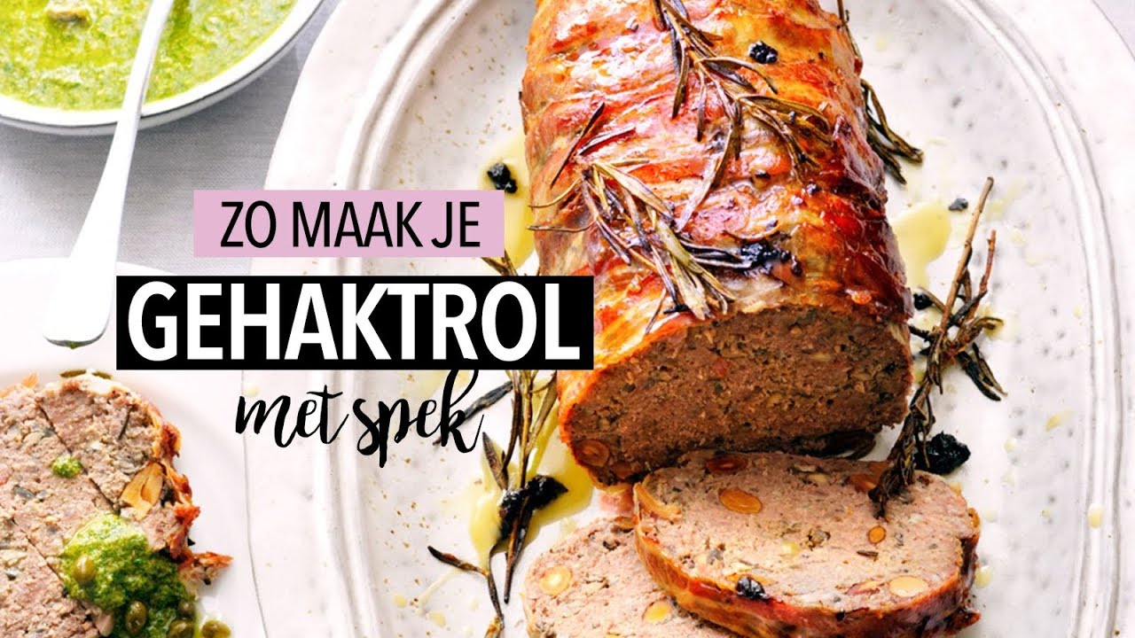 Zo maak je een gehaktrol met spek