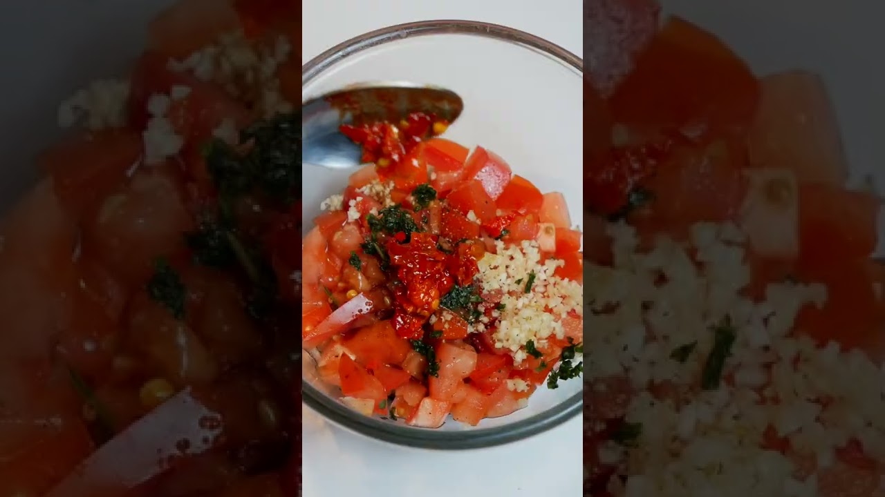 Быстрый и простой рецепт брускетты #шорты