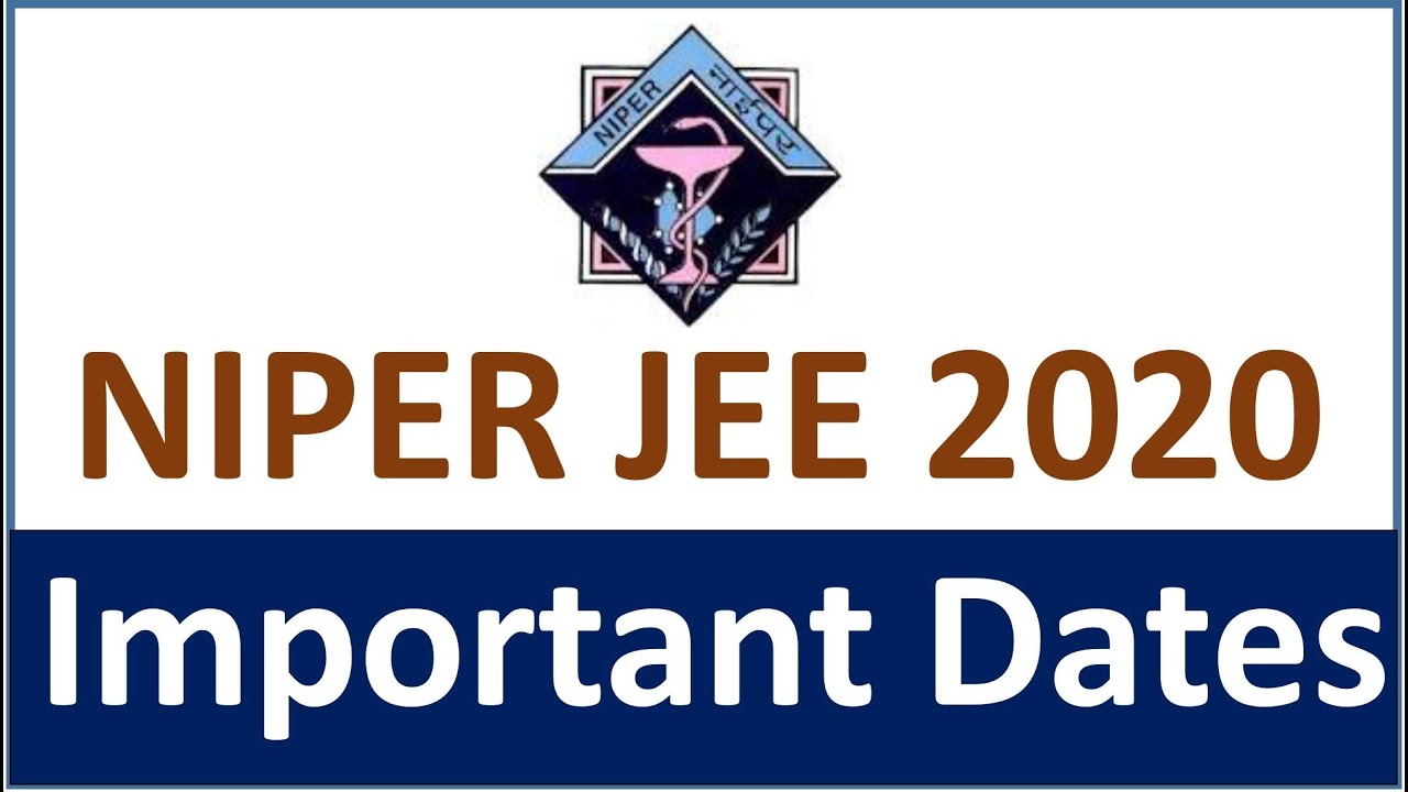 NIPER JEE 2020 Notification.