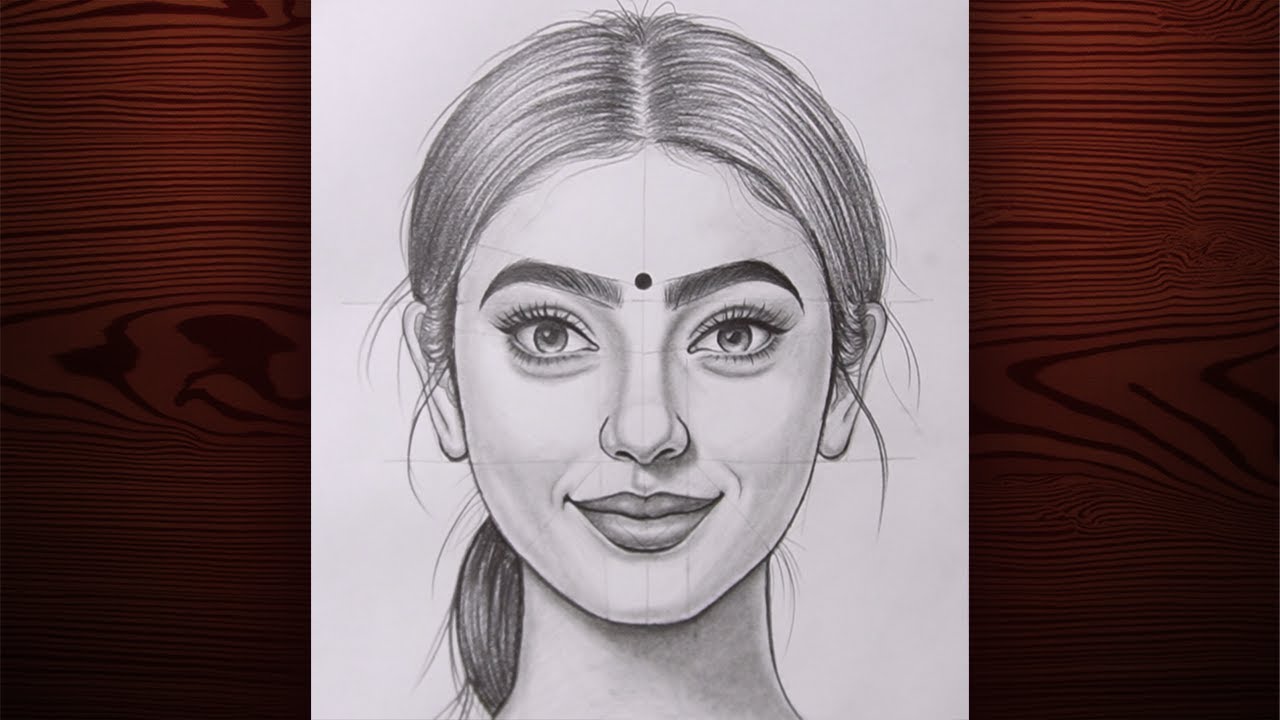How to draw a girl step by step / Pencil Sketch drawing