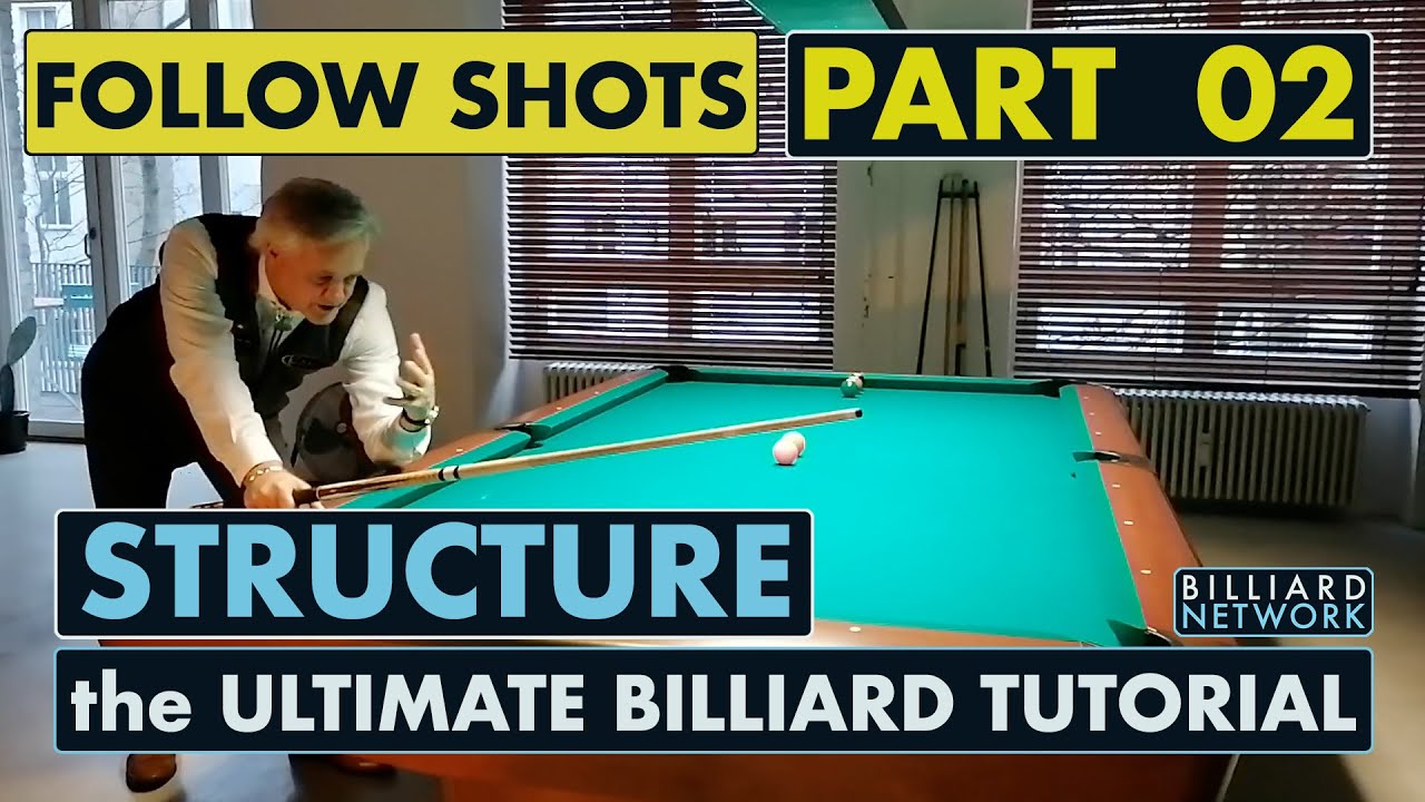 STRUCTURE |  the  ULTIMATE BILLIARD  TUTORIAL |   FOLLOW  Shots   Part 02  / 24 | by WC Ralph Eckert