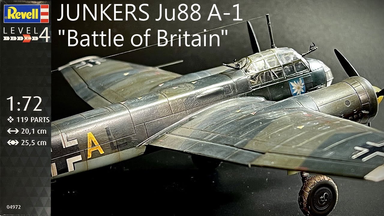 Revell 1/72 Ju88 A-1 Junkers Full Build with Interior & Exterior P.E.
