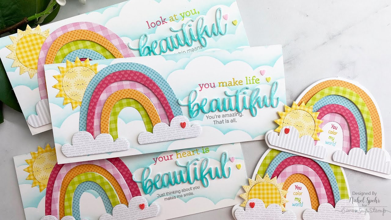 Making the Cut: Die Cut Rainbows Five Cards