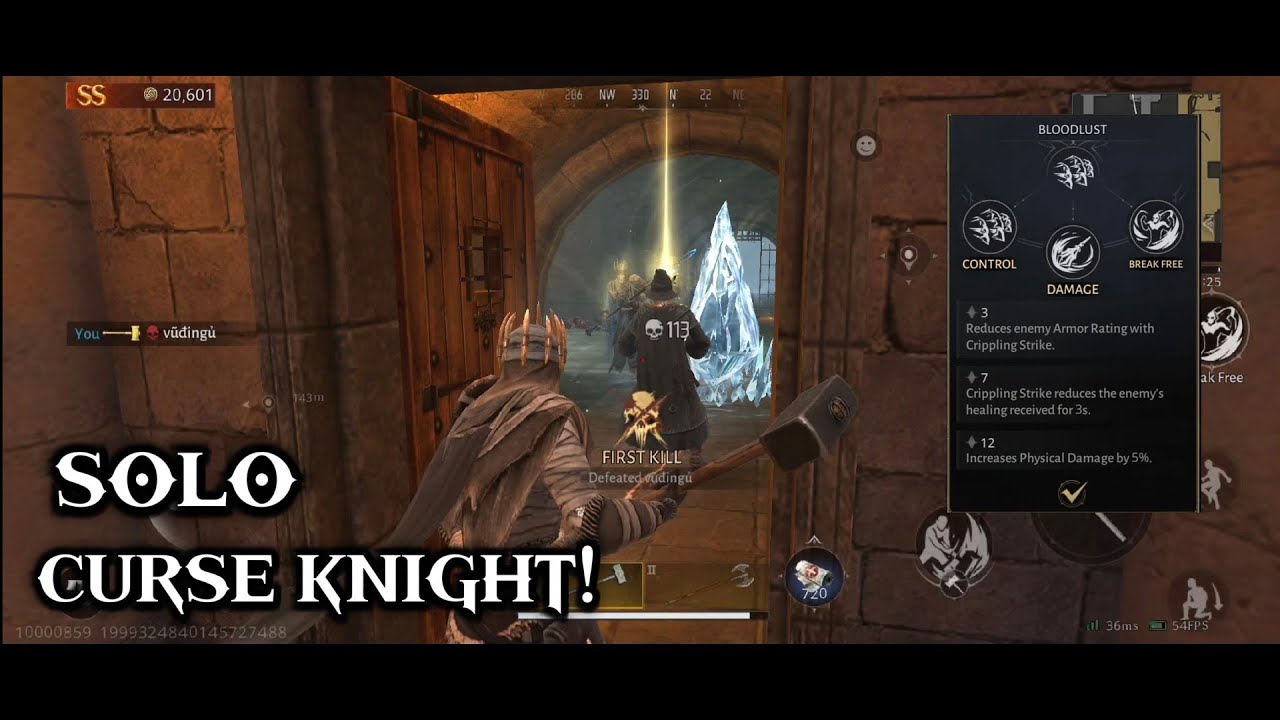 CURSE KNIGHT SOLO GAMEPLAY! (BLOODLUST MASTERY) - Gold and Glory