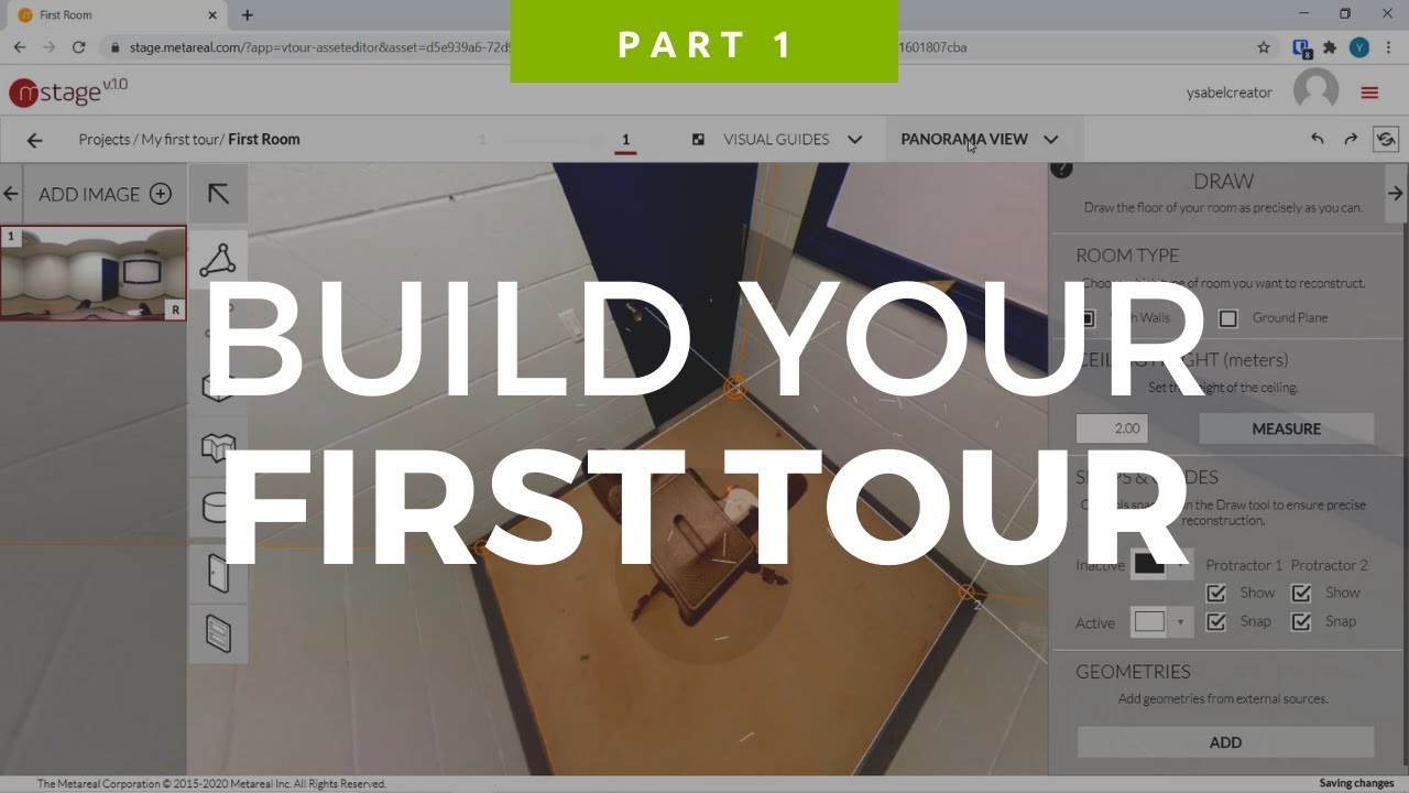 How to build 3D virtual tours from 360 panoramas with Metareal Stage | Basics - Part 1