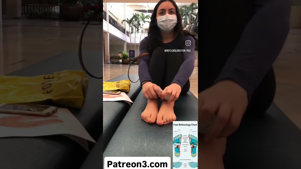Foot reflexology at the mall
