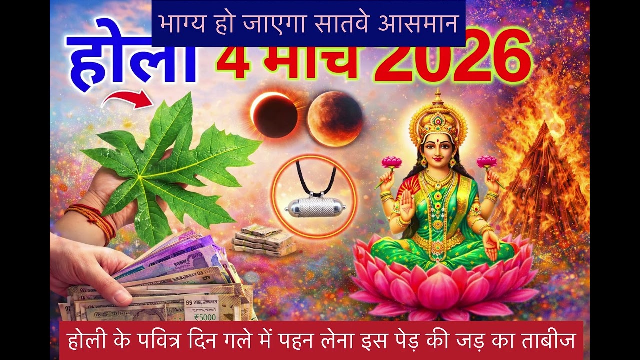 होली के पवित्र त्योहार पर गले में पहन लेना  इस पेड़ की जड़ का ताबीज किस्मत होग। |होली उपाय | 