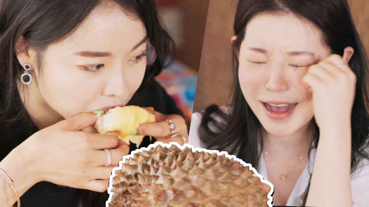 รีแอคชั่นคนเกาหลี กับการกินทุเรียนครั้งแรก!!  // 두리안을 처음 먹어본 한국인의 반응은?!
