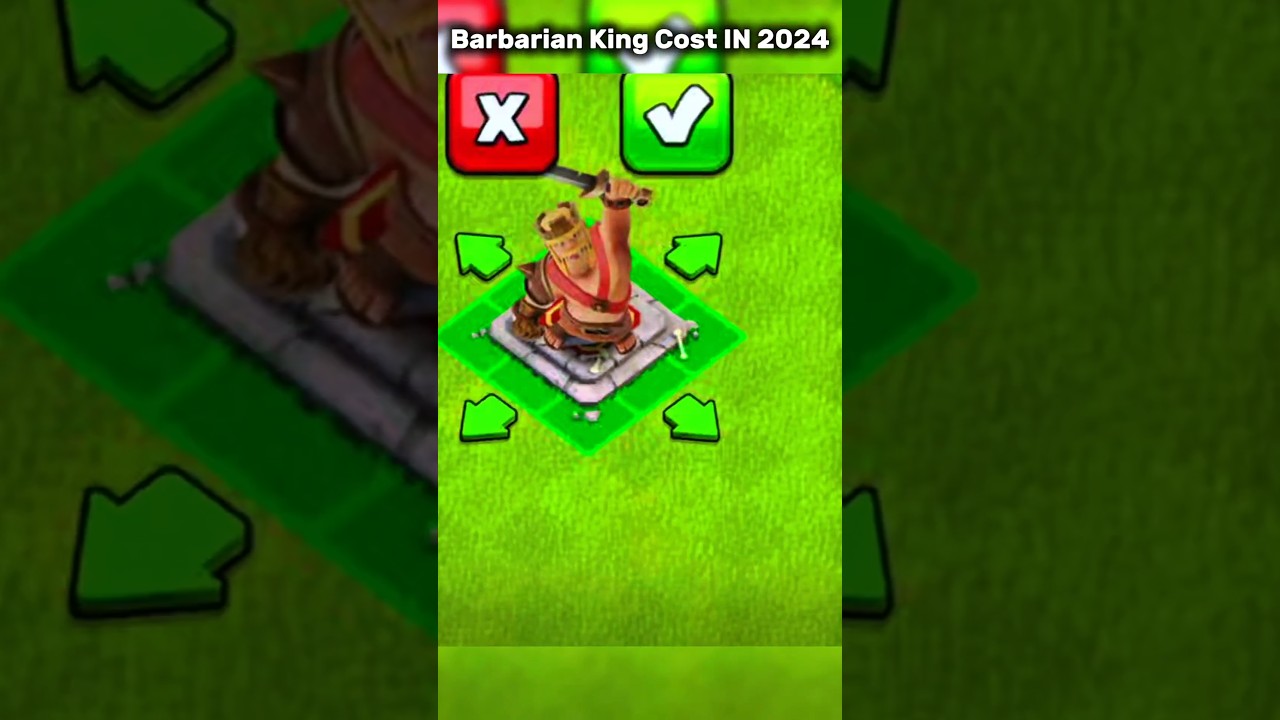 Barbarian King Cost IN 2024 II Clash of clans II 