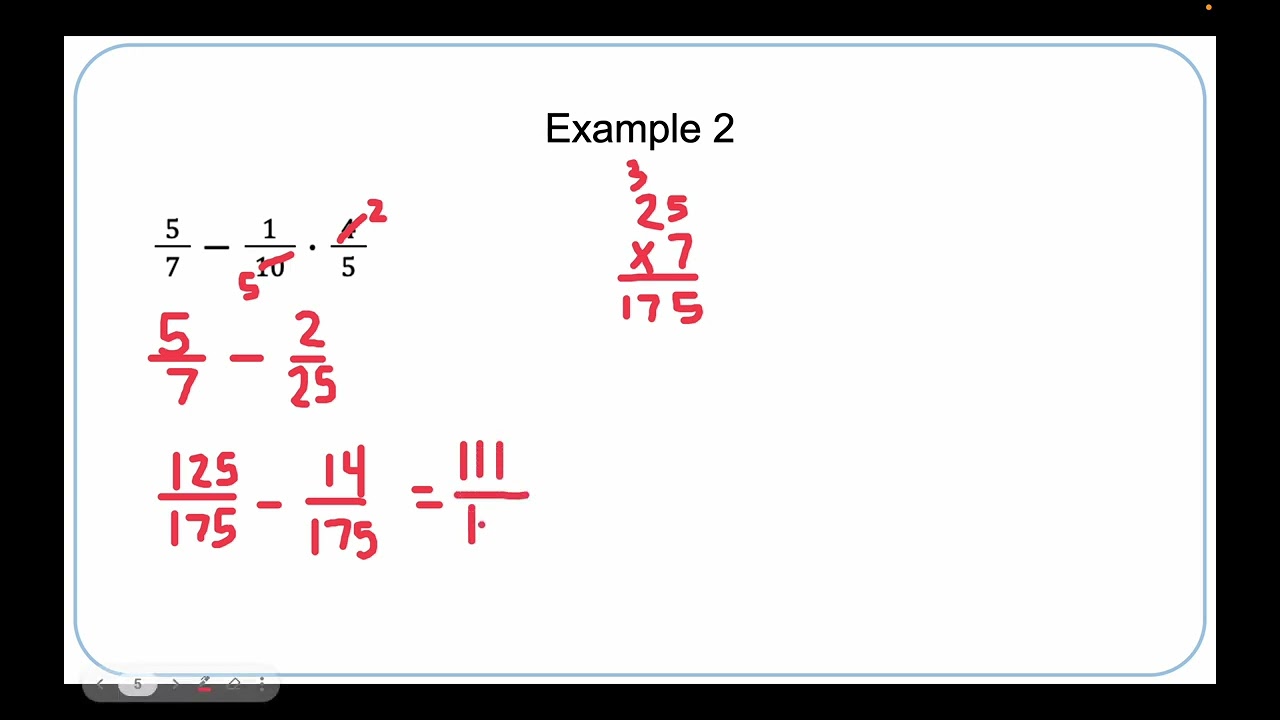 Lesson 46: Order of Operations with Fractions