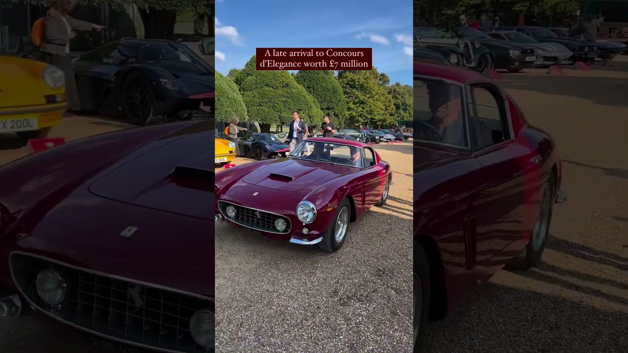 Arriving late in a Ferrari 250 GT SWB!