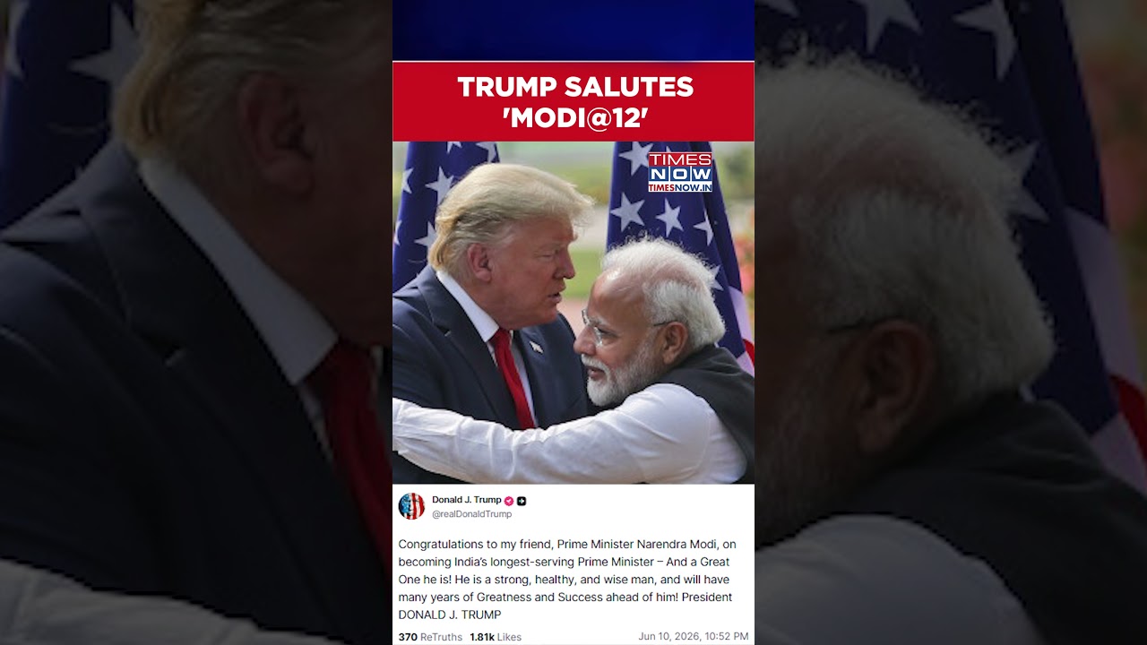 Trump Hails Modi@12: Calls PM &lsquo;Strong, Wise&rsquo; As India Marks Historic Leadership Milestone #shorts