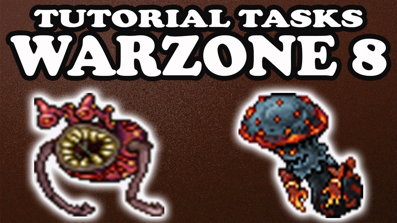 Tibia - Warzone 8, tutorial das tasks da too hot to handle quest.