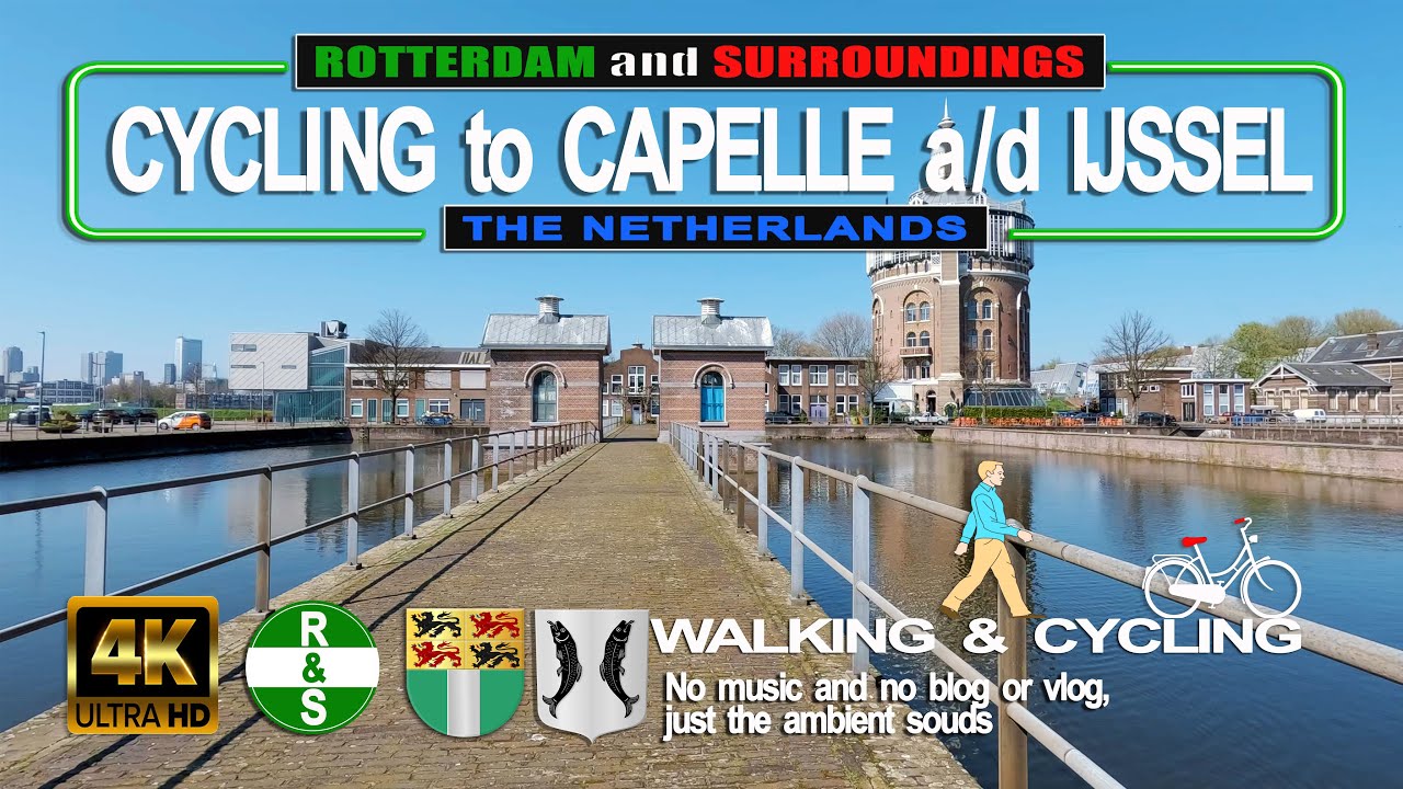 (4K) ROTTERDAM - CYCLING from KRALINGEN to CAPELLE a/d IJSSEL (The Netherlands) Walking and Cycling