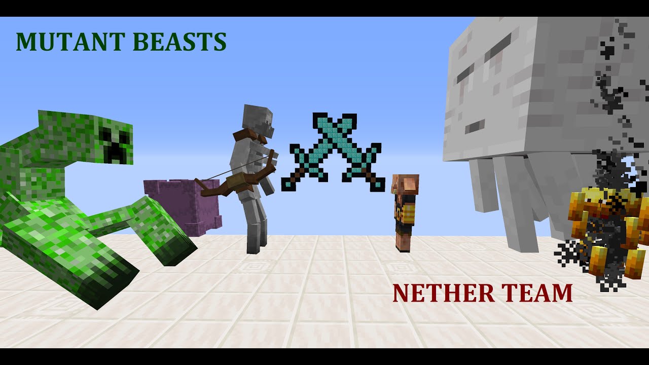 Vanilla Nether Team VS all Mutant beasts